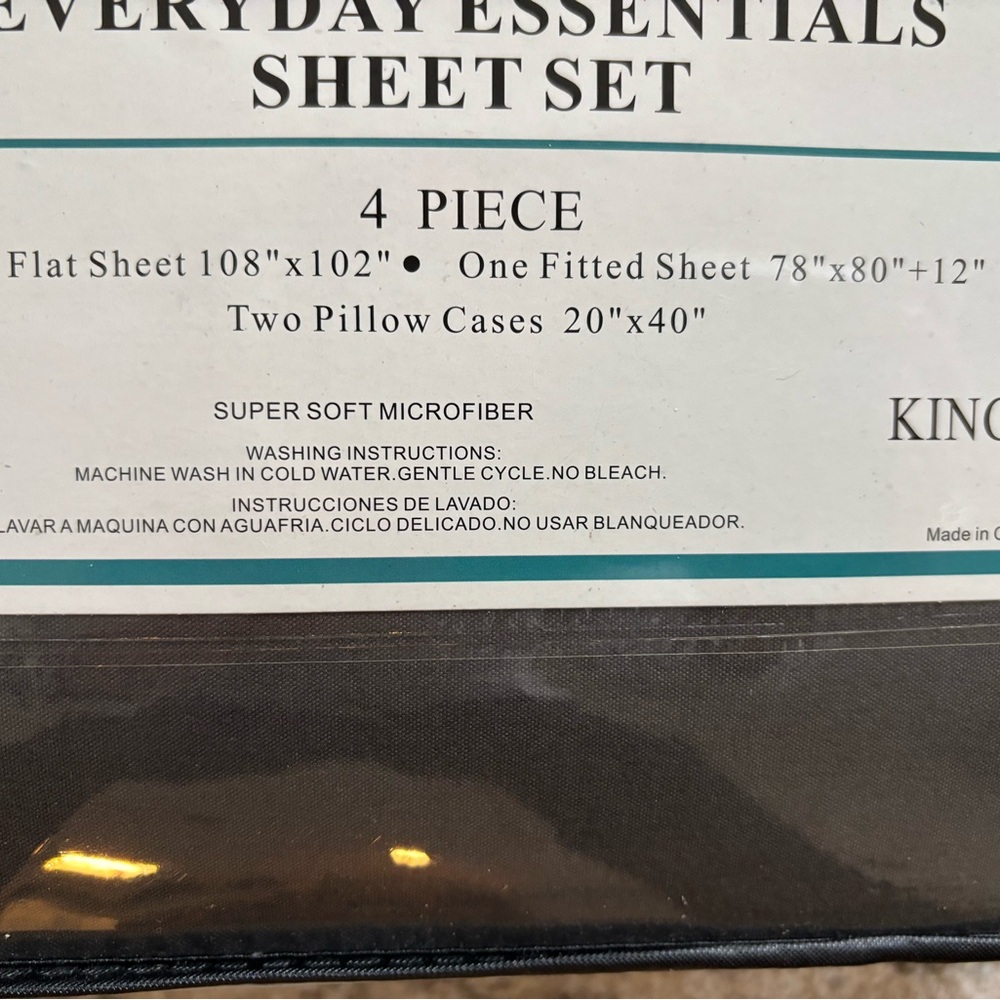 New Gray Sheet Set - King - Picture 3 of 3